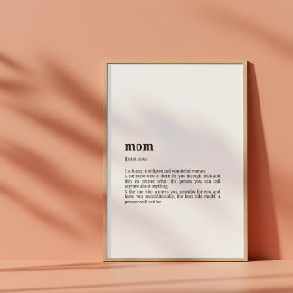 Mom Definition Poster | Dictionary Style