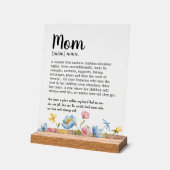 Mom Definition Wildflower Acryl Bord (Hoek)