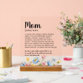 Mom Definition Wildflower Acryl Bord (Huwelijk)