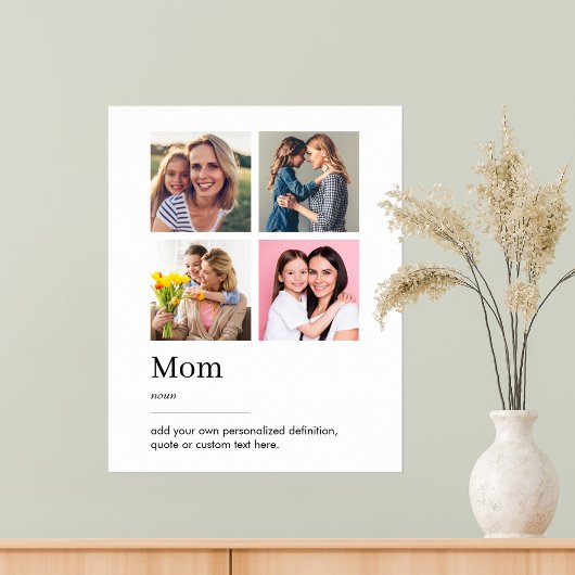 Mom Dictionary Definitie Fotocollage Poster
