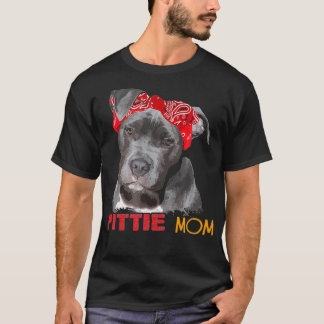 Mom Doggie Wife Dog Owner Pitbull Pittie T-shirt