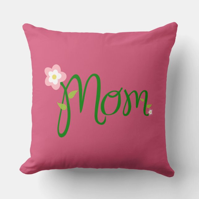 Mom Donkerroze Sierkussennen Kussen (Voorkant)