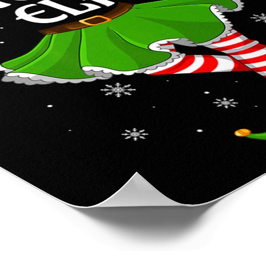 Mom Elf Christmas Family Girls Women Elf Squad Xma Poster (Hoek)