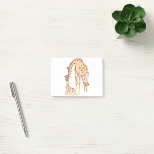 Mom en Baby Giraffe Post-it® Notes (Kantoor)