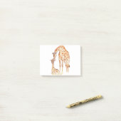 Mom en Baby Giraffe Post-it® Notes (Op bureau)