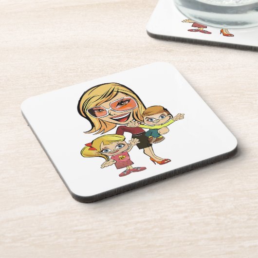 MOM EN KINDEREN DRANKJES ONDERZETTER (Linkerzijde)