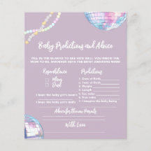 Mom era baby shower Advies voor nieuwe ouders spel