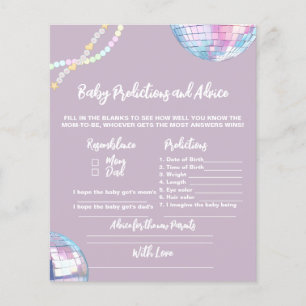 Mom era baby shower Advies voor nieuwe ouders spel