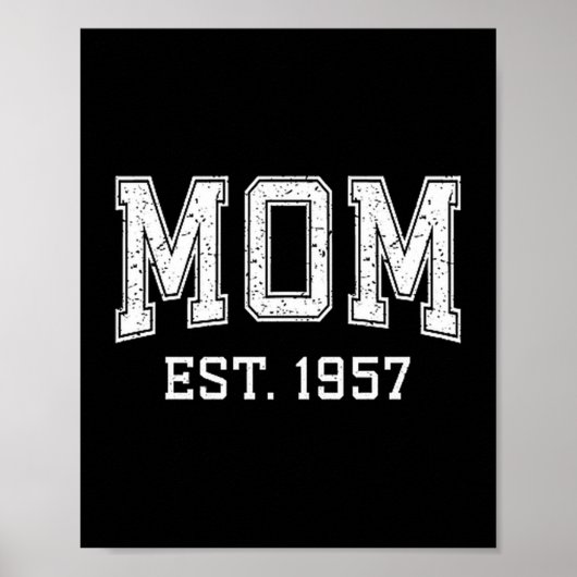 Mom Est 1957 D Mother’s Day Ized Premium Tri-blend Poster (Voorkant)