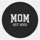 Mom Est 2003 D Mother’s Day Ized Ronde Sticker (Voorkant)