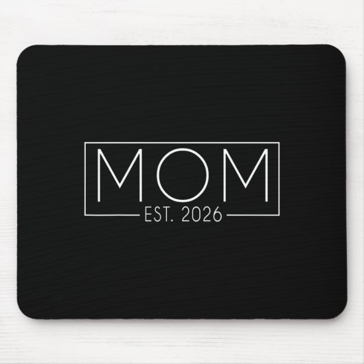 Mom Est. 2026 Expect Baby 2026, Father 2026 New Da Muismat (Voorkant)