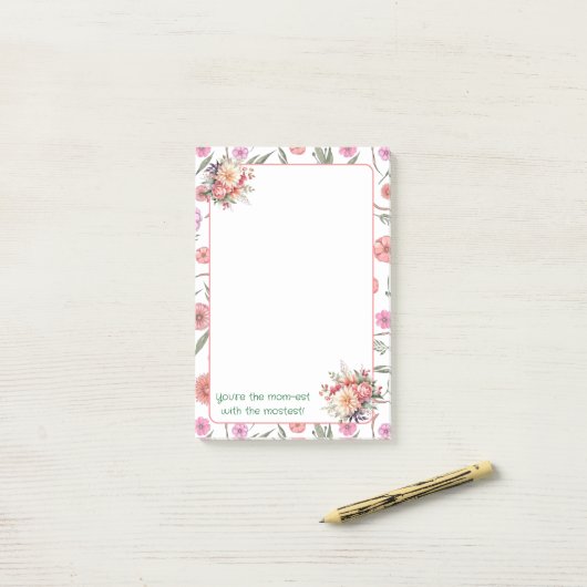 Mom-est met de meest post-it® notes (Op bureau)