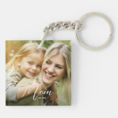 Mom Est. Photo New Mom Gift Keychain (Achterkant)