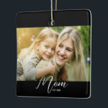 Mom Est. Photo New Mom Gift Keychain Keramisch Ornament<br><div class="desc">Mom Est. Photo New Mom Gift Keychain you can customize. Simply replace the photo with your own photo and change the year(s) to the year(s) you became a mom.</div>