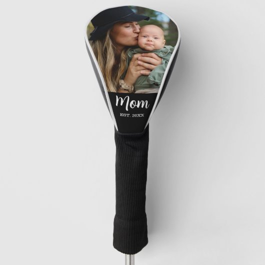 Mom Est. Script Photo  Golfheadcover (Voorkant)