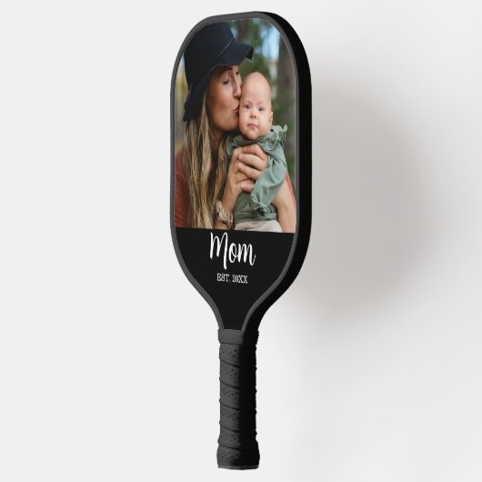 Mom Est. Script Photo Pickleball Paddle (Links)