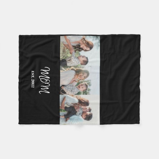 Mom Established, 3-Photo Fleece Blanket (Voorkant (Horizontaal))