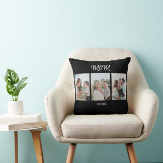 Mom Established, 3-Photo Throw Pillow Kussen