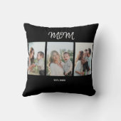 Mom Established, 3-Photo Throw Pillow Kussen (Achterkant)