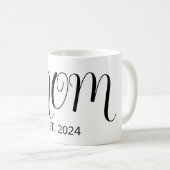 Mom Established Big Script New Mom Gift  Koffiemok (Voorkant rechts)