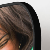 Mom Established Black Fun Modern Script Photo  Pickleball Paddle (Links Detail)