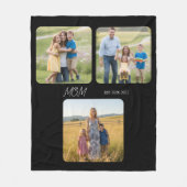 Mom Established Black Script 3 Photo   Fleece Deken (Voorkant)