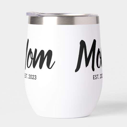 Mom Established Black Script Custom Date (Rechts)