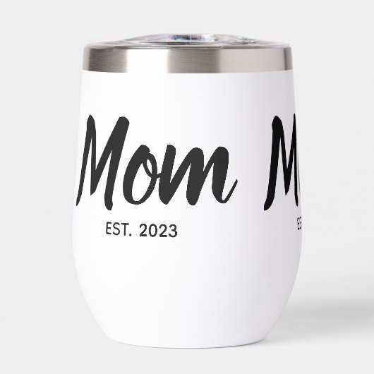 Mom Established Black Script Custom Date (Voorkant)