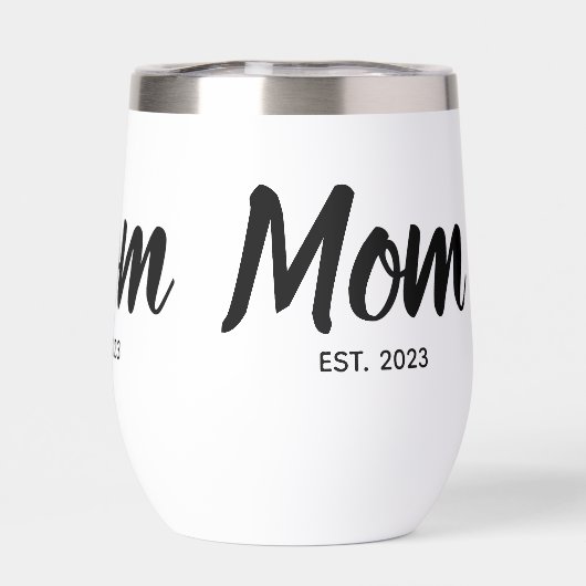 Mom Established Black Script Custom Date (Achterkant)