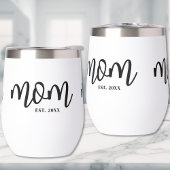 Mom Established Black Script Mother's
