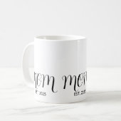 Mom Established Black Script New Mom Gift  Koffiemok (Voorkant links)