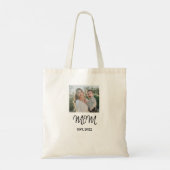 Mom Established, Black Script, Photo Tote Bag (Achterkant)
