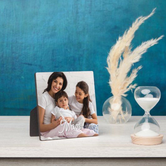 Mom Established Black White Script Photo Fotoplaat (Insitu)