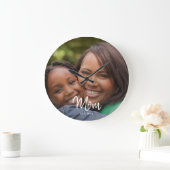 Mom Established Black White Script Photo Grote Klok (Huis)