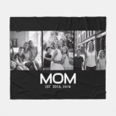 Mom Established Bold Black 3 Photo Fleece Deken (Voorkant (Horizontaal))