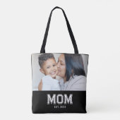 Mom Established Bold Black Photo Tote Bag (Achterkant)