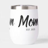 Mom Established Date Black Script Custom (Achterkant)