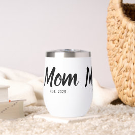Mom Established Date Black Script Custom