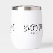 Mom Established Date Black Script New Mom Gift (Achterkant)
