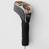 Mom Established Date Bold Script Modern 3 Photo Golfheadcover (Schuin)