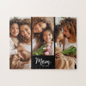 Mom Established Date Script 3 Photo Bold Modern Legpuzzel (Horizontaal)