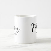Mom Established Date Script Black New Mom Gift Fun Koffiemok (Center)