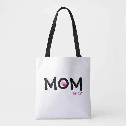 Mom Established Double Nested Pink Heart Tote Bag (Voorkant)