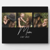Mom Established Elegant Script Black 3 Photo Fotoplaat (Voorkant)