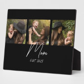 Mom Established Elegant Script Black 3 Photo Fotoplaat (Zijkant)