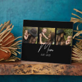 Mom Established Elegant Script Black 3 Photo Fotoplaat (Zijkant)