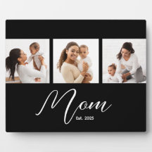 Mom Established Elegant Script Black 3 Photo
