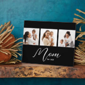 Mom Established Elegant Script Black 3 Photo Fotoplaat (Zijkant)