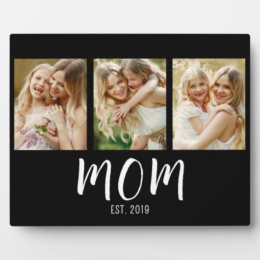 Mom Established Elegant Script Black 3 Photo  Fotoplaat (Voorkant)