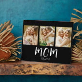 Mom Established Elegant Script Black 3 Photo Fotoplaat (Zijkant)